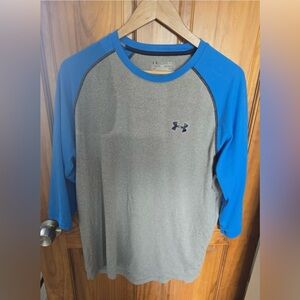 Under Armour Men’s Medium HeatGear Loose Fit Raglan 3/4 Sleeve Shirt